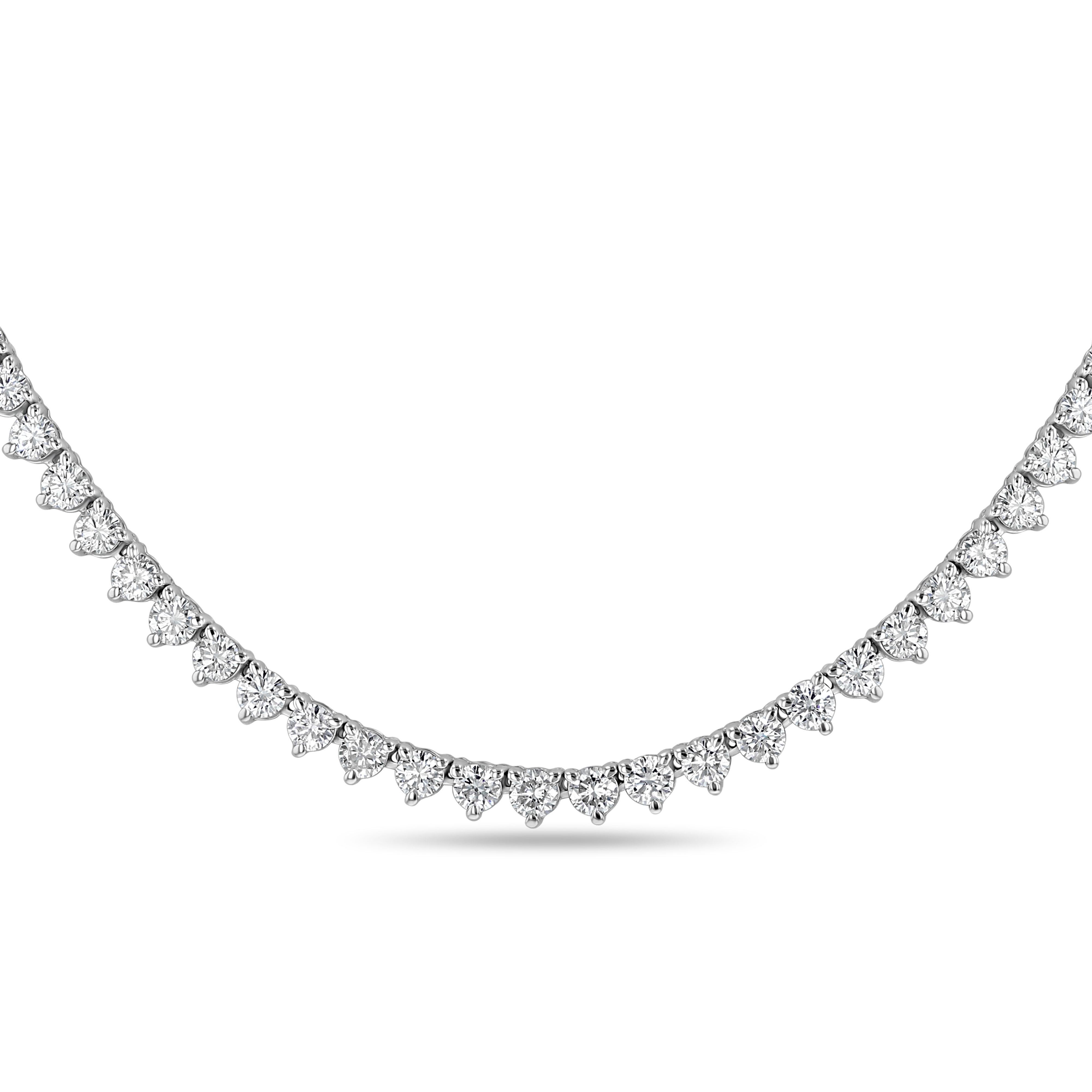 7 Carats 3 Prong Diamond Tennis Necklace